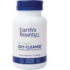 Earth's Bounty OXY-CLEANSE oxygen-based colon detox dietary supplement 75 capsules vegan non GMO lifetime satisfaction guarantee