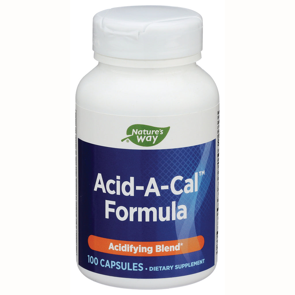 ET001 | Nature's Way Acid-A-Cal Formula bottle showing front label, 100 capsules - Thumbnail