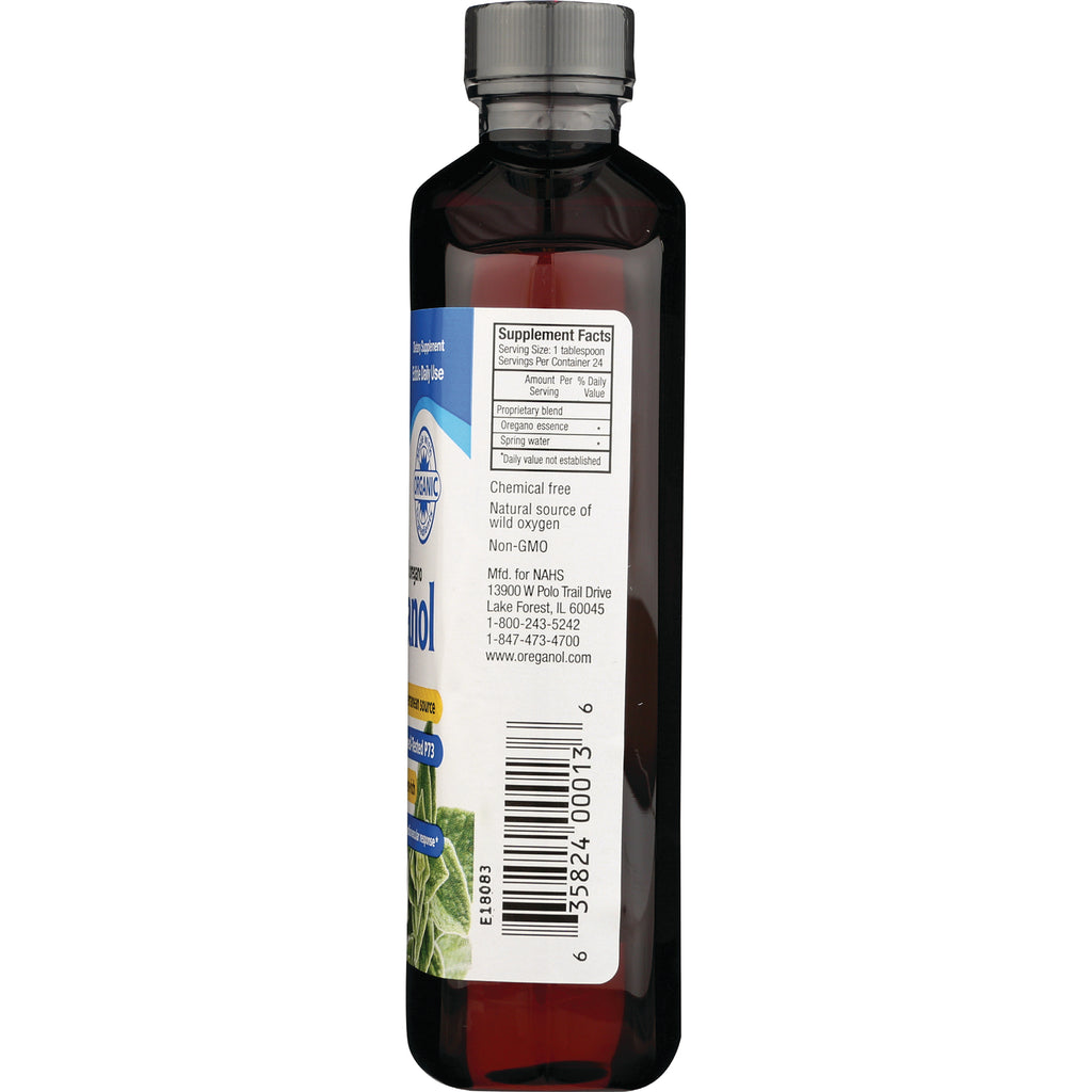 NHS006 | Back of amber supplement bottle showing Supplement Facts panel, barcode, and manufacturer contact info - Thumbnail