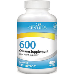 CNT263 | 21st Century 600 calcium supplement bottle labeled Bone Health Support, gluten free, 400 tablets