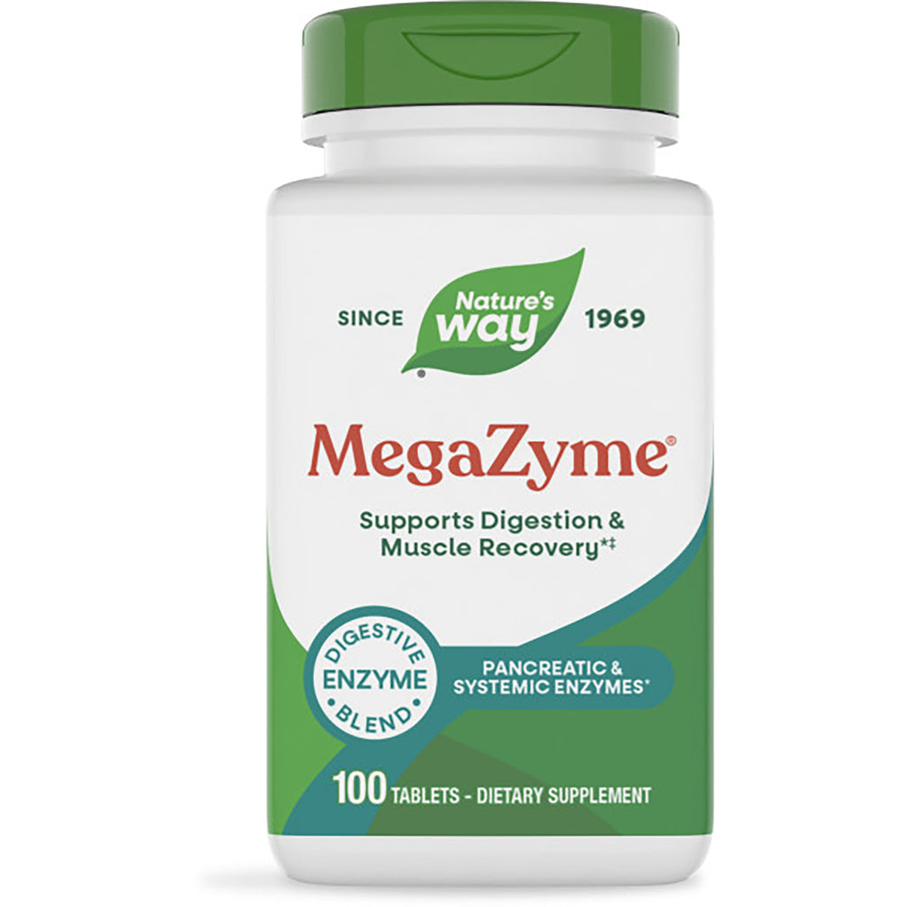 ET375 | Nature's Way Dual Action Enzymes digestive supplement bottle, 100 tablets - Thumbnail