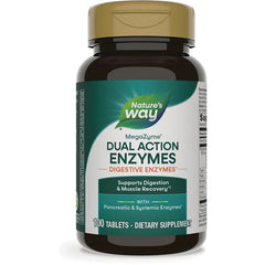 ET375 | Nature's Way Dual Action Enzymes digestive supplement bottle, 100 tablets