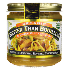 BOU002 | Better Than Bouillon organic roasted chicken base jar, front label, 8 oz