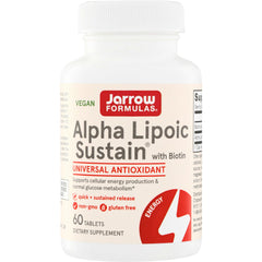 JR004 | Jarrow Formulas Alpha Lipoic Sustain with Biotin, Universal Antioxidant, 60 tablets
