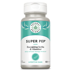 NBL051 | Natural Balance SUPER PEP front bottle, energizing herbs & vitamins supplement, 60 capsules