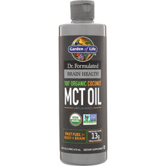 GLF382 | Garden of Life Dr. Formulated Brain Health 100% Organic Coconut MCT Oil, Unflavored, 16 fl oz