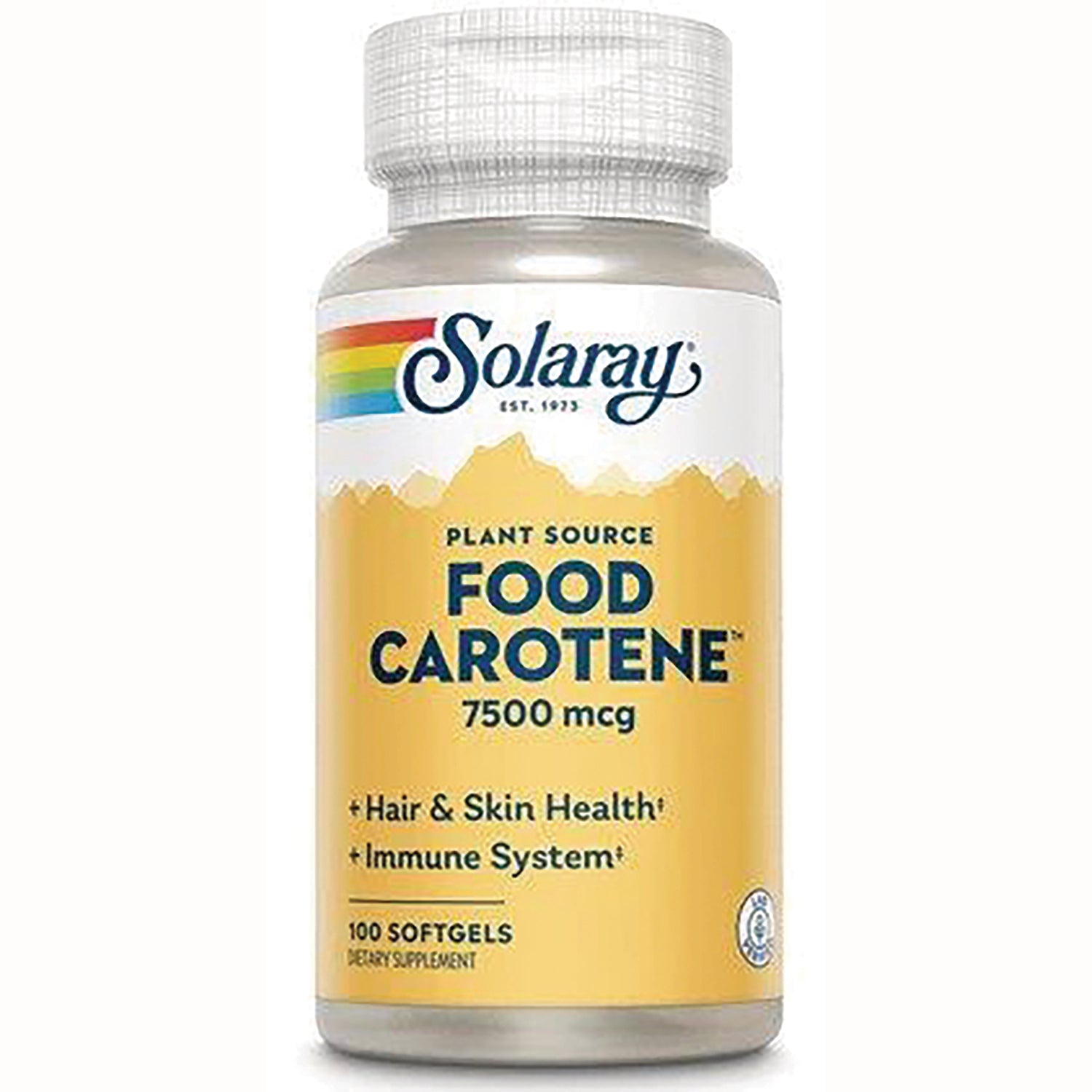 SLR350 | Solaray Plant Source Food Carotene 7500 mcg, 100 softgels