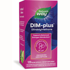 NW687 | Nature's Way DIM-plus Diindolylmethane supplement box, 120 vegan capsules, supports balanced estrogen metabolism
