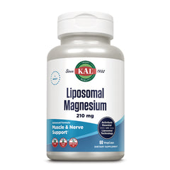 KL585 | KAL Liposomal Magnesium 210 mg supplement bottle front label showing 60 VegCaps