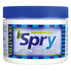 XL008 | Spry Peppermints with Xylitol, Sugar Free, 240 count, Dental Defense System jar