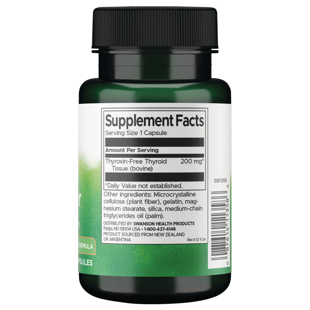 SW1358 | Back label with supplement facts and serving information - Thumbnail
