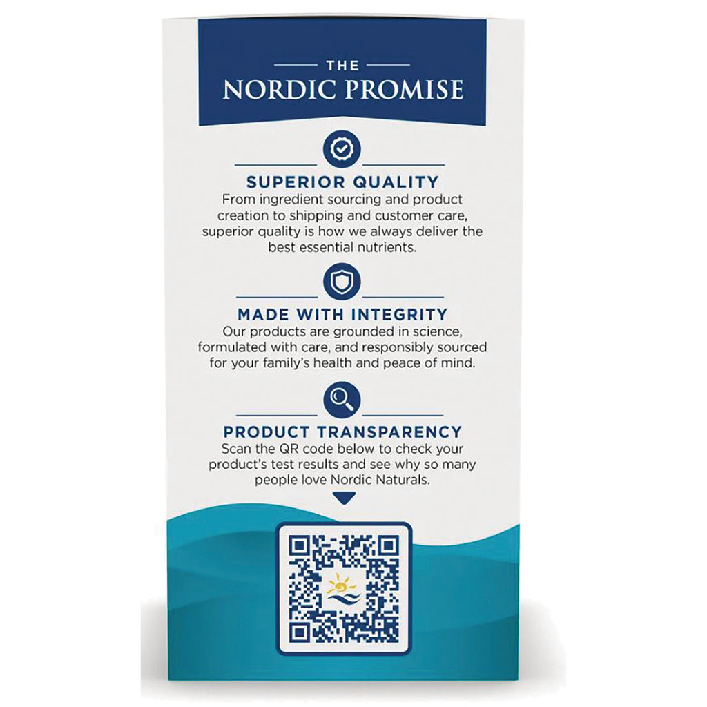 NRN062 | The Nordic Promise product infographic listing Superior Quality, Made With Integrity, Product Transparency and QR code - Thumbnail