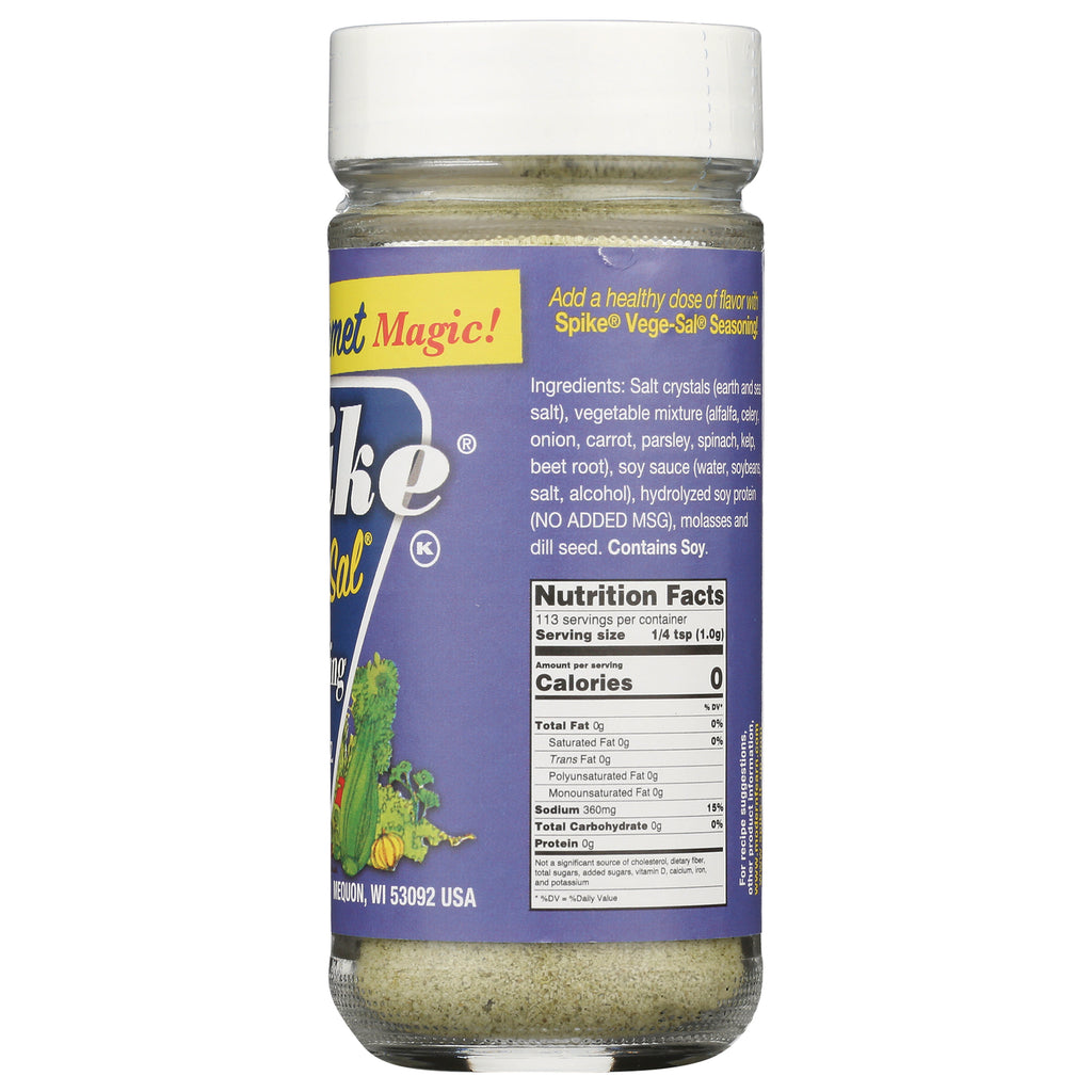 MPR003 | Back label of seasoning jar showing ingredients and nutrition facts - Thumbnail