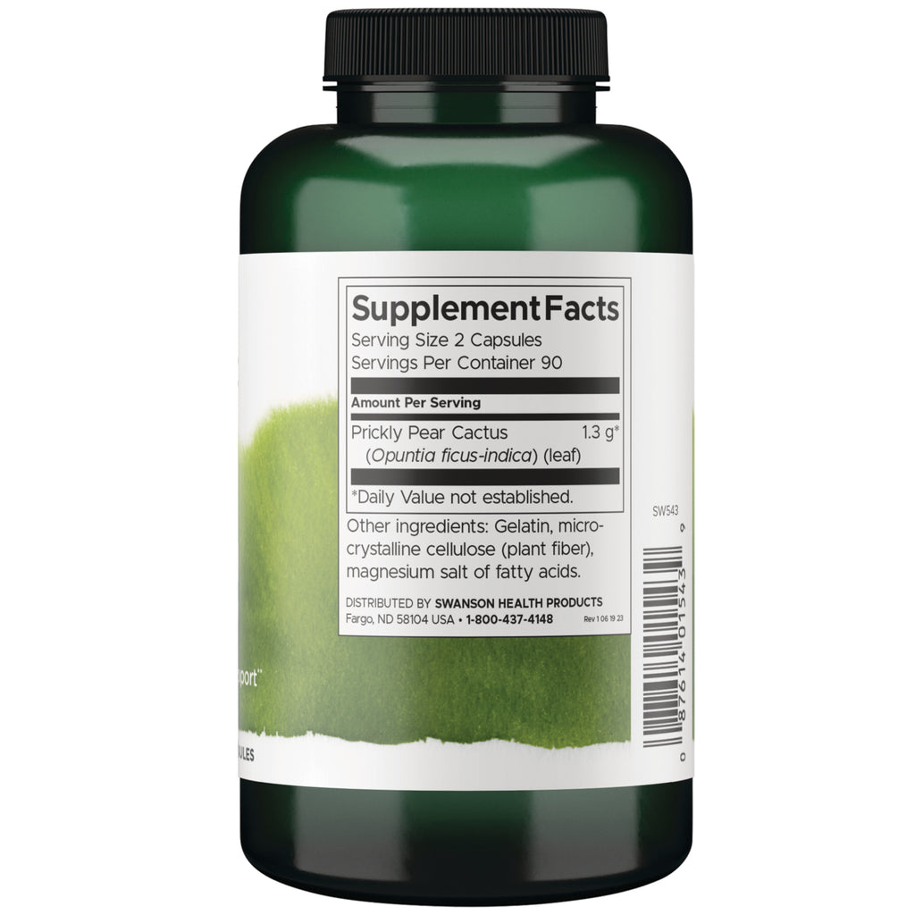 SW543 | Back label with supplement facts and serving information - Thumbnail