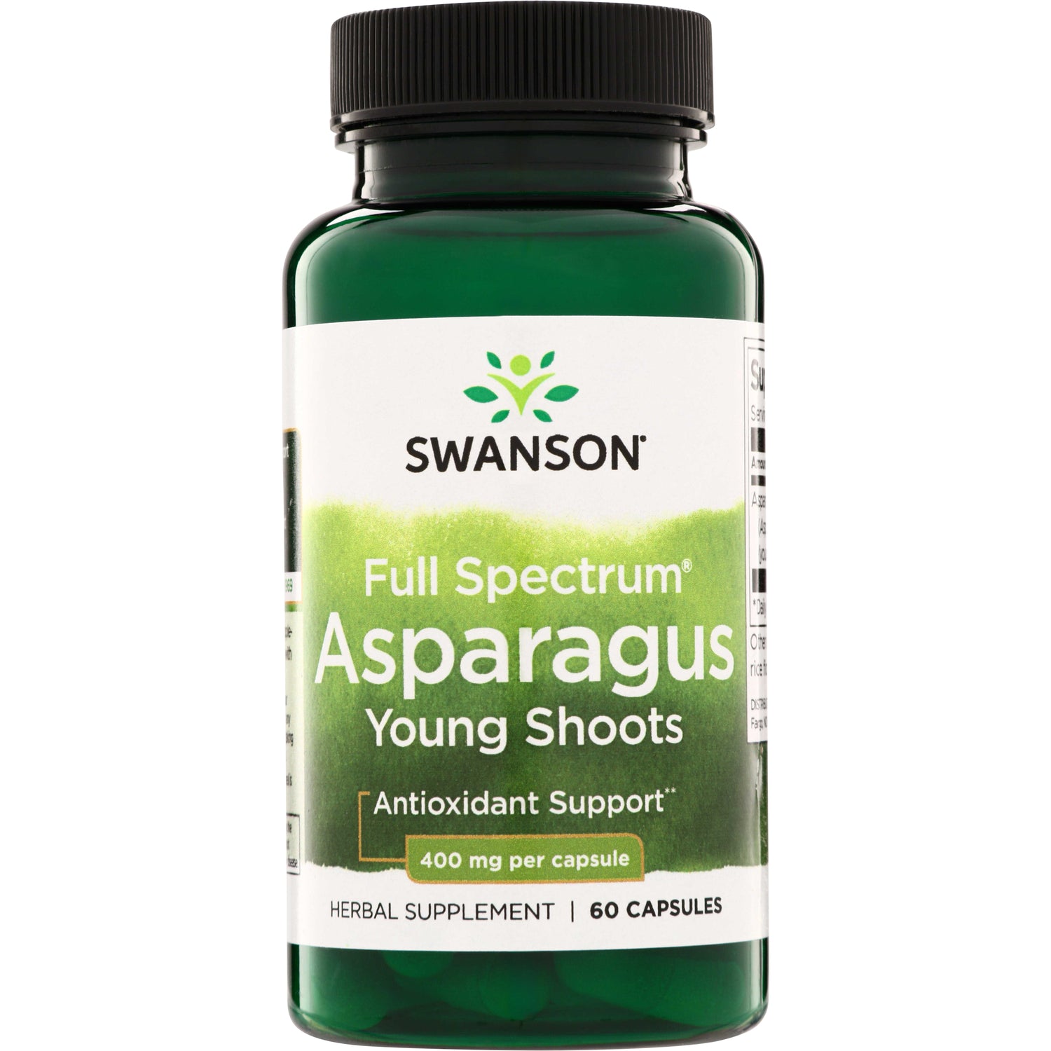 SW1397 | Swanson Full Spectrum Asparagus Young Shoots, 400 mg per capsule, 60 capsules