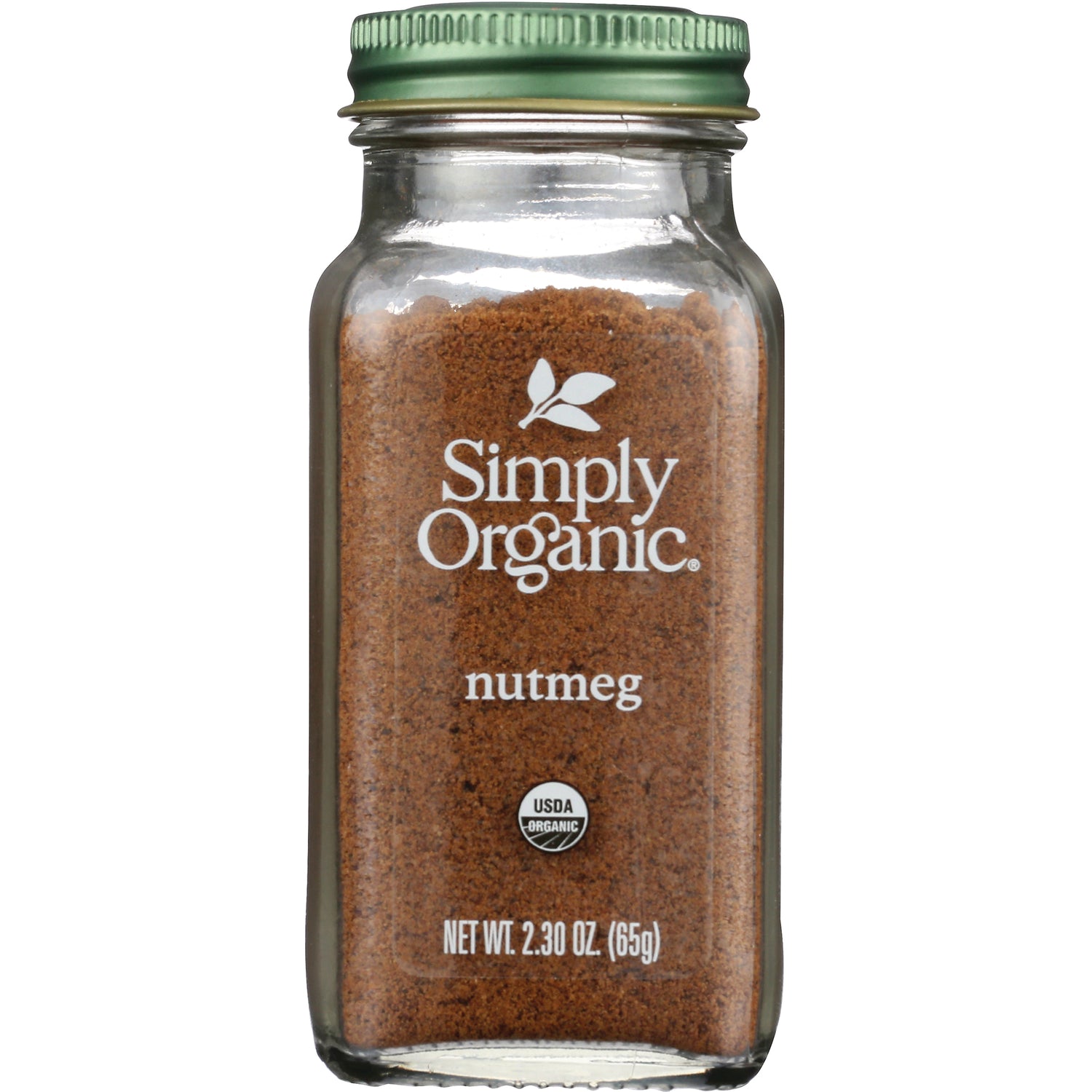 Simply Organic nutmeg glass jar 2.30 oz (65g)