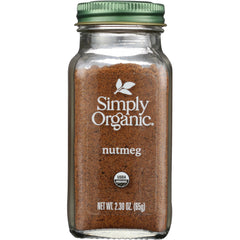 Simply Organic nutmeg glass jar 2.30 oz (65g)