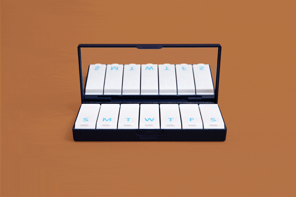 Navy Blue Pill Box - Thumbnail