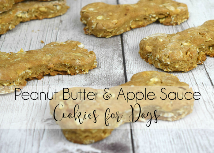 Peanut butter and apple sauce cookies for dogs