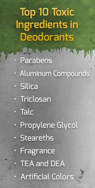 top 10 toxic ingredients in deodorants