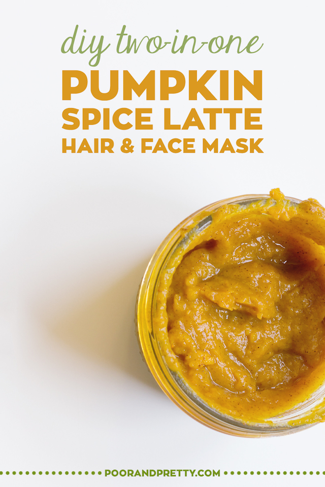 pumpkin hair and face mask