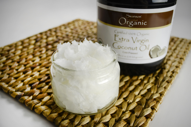 close up look at extra virgin coconut oil