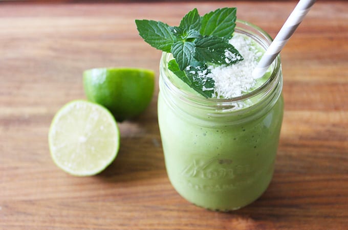 lime coconut green smoothie