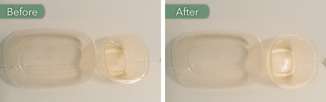 lemons to clean food containers