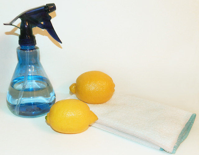 DIY lemon window spray