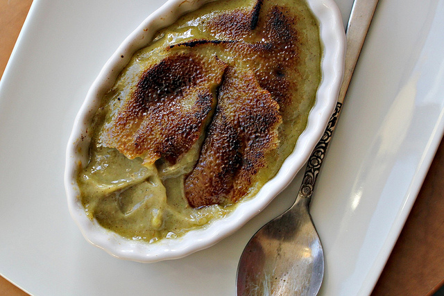 recipe for avocado pistachio creme brulee