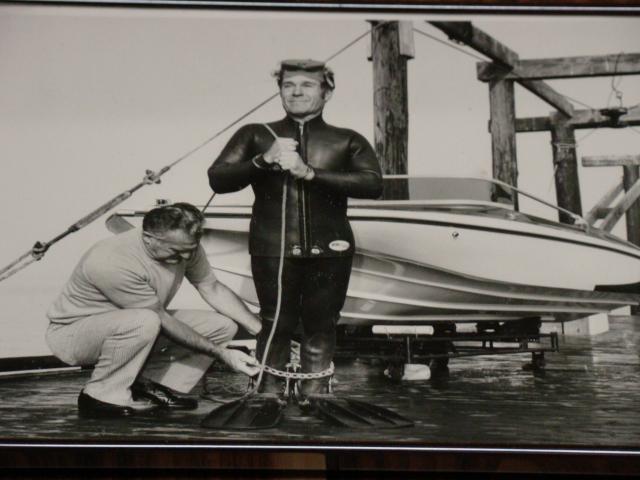 Jack LaLanne prepares for one of his famous stunts
