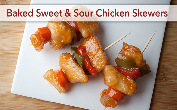Baked Sweet & Sour Chicken Skewers
