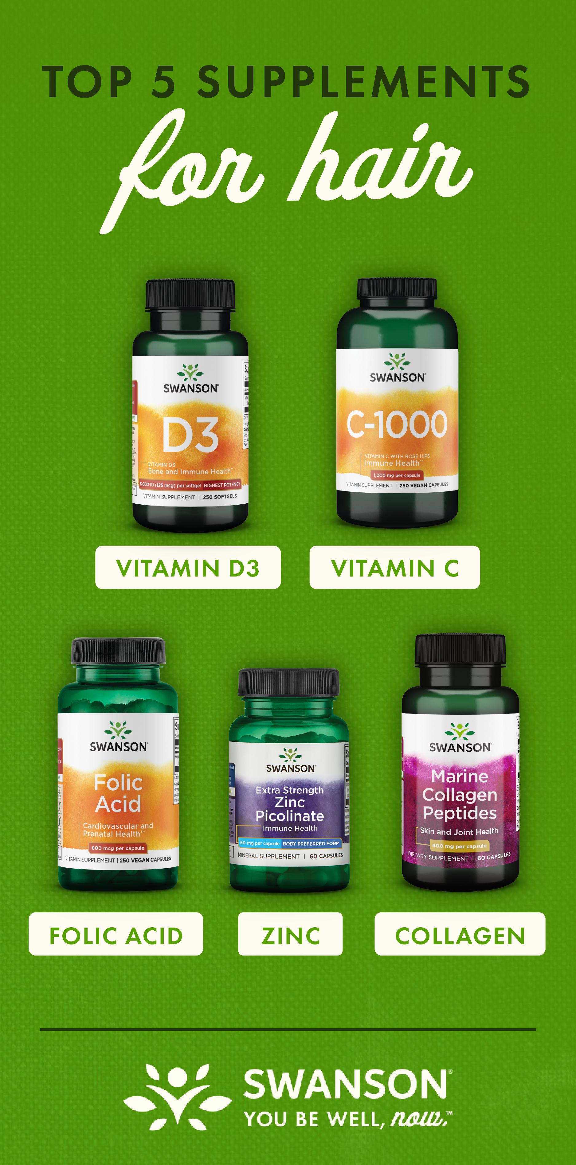 Top Supplements for Hair Health from Swanson Health Products