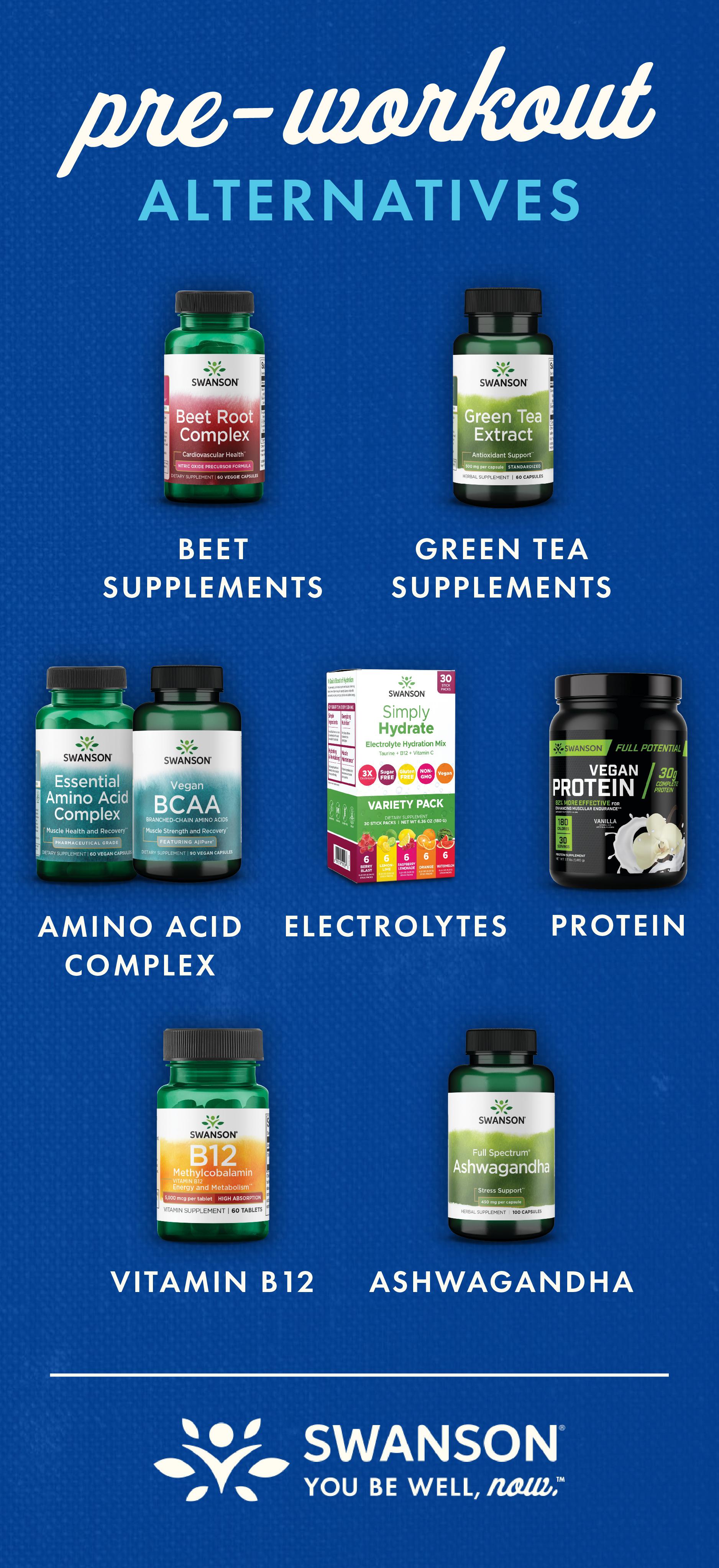 pre-workout alternatives infographic