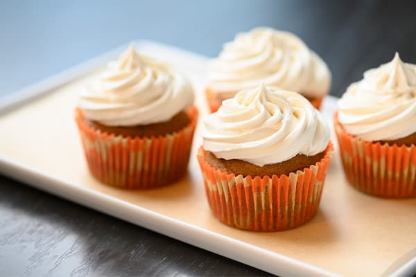 Pumpkin Spice Cupcakes with Cinnamon Cream Cheese Frosting