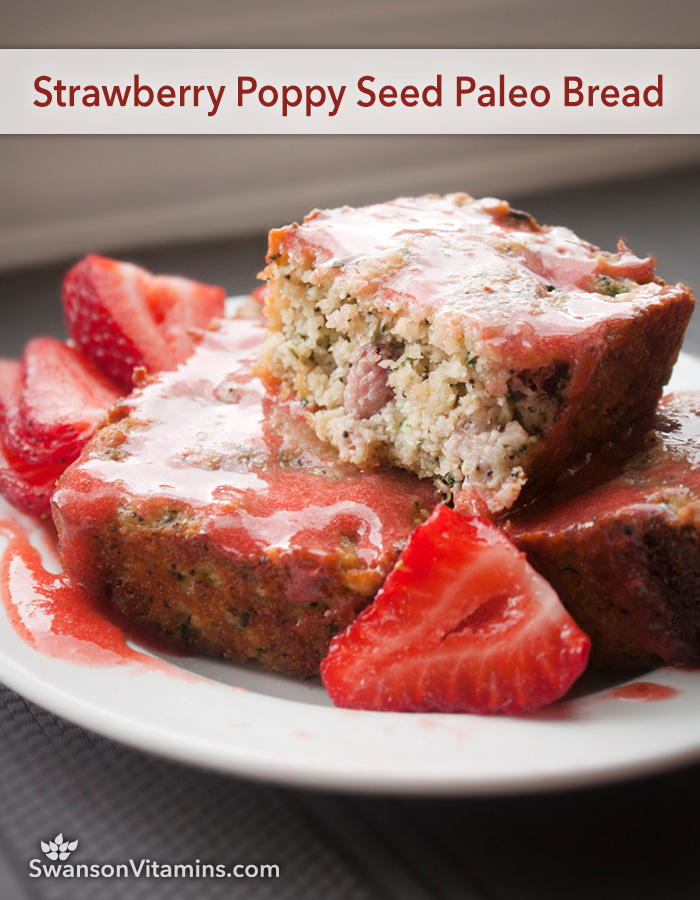 Strawberry Poppy Seed Paleo Bread