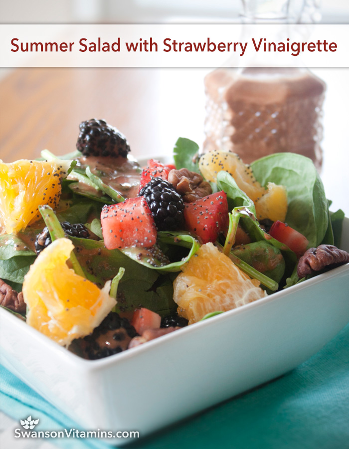 Summer Salad with Strawberry Vinaigrette