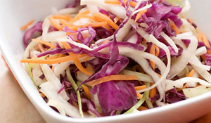 Two Cabbage Coconut Slaw